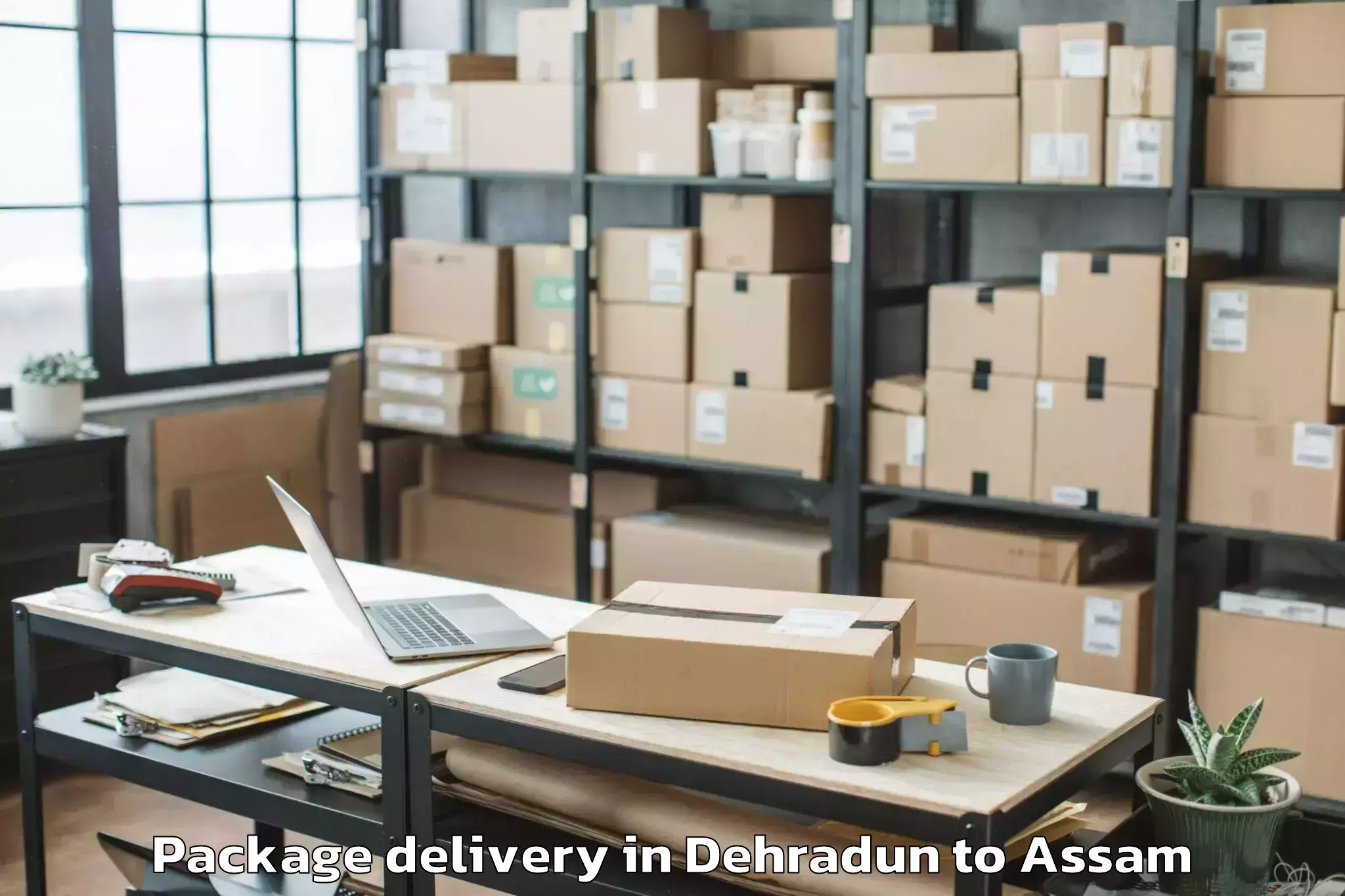 Professional Dehradun to Bogribari Package Delivery